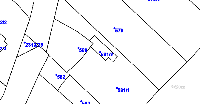 Parcela st. 581/2 v KÚ Studénka nad Odrou, Katastrální mapa