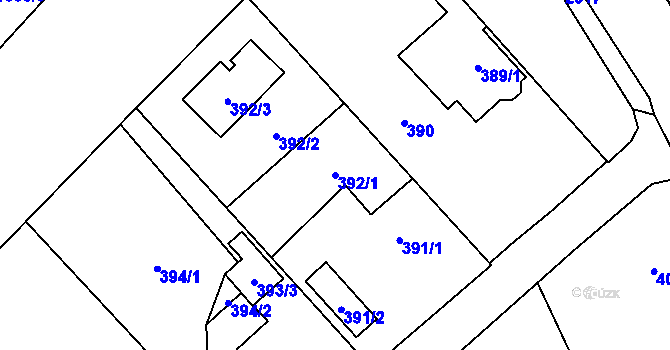 Parcela st. 392/1 v KÚ Studénka nad Odrou, Katastrální mapa