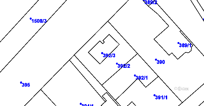 Parcela st. 392/3 v KÚ Studénka nad Odrou, Katastrální mapa