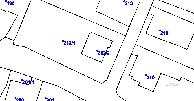 Parcela st. 212/2 v KÚ Studénka nad Odrou, Katastrální mapa