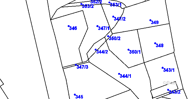 Parcela st. 344/2 v KÚ Studénka nad Odrou, Katastrální mapa