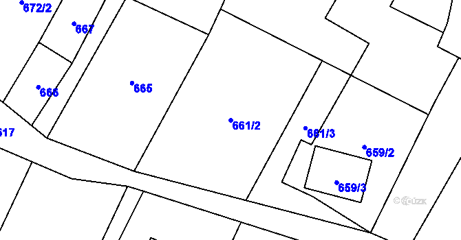 Parcela st. 661/2 v KÚ Studénka nad Odrou, Katastrální mapa