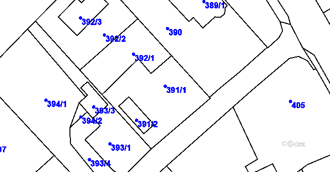 Parcela st. 391/1 v KÚ Studénka nad Odrou, Katastrální mapa