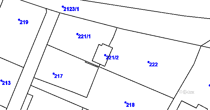 Parcela st. 221/2 v KÚ Studénka nad Odrou, Katastrální mapa