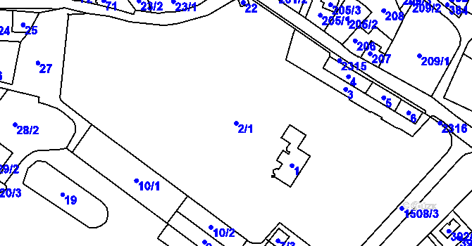 Parcela st. 2/1 v KÚ Studénka nad Odrou, Katastrální mapa