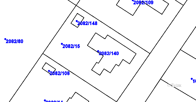 Parcela st. 2082/140 v KÚ Studénka nad Odrou, Katastrální mapa