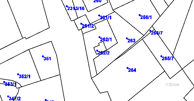 Parcela st. 262/2 v KÚ Studénka nad Odrou, Katastrální mapa
