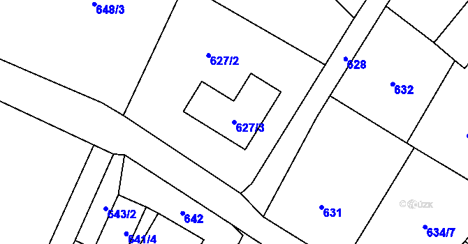 Parcela st. 627/3 v KÚ Studénka nad Odrou, Katastrální mapa