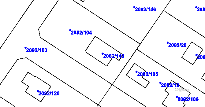 Parcela st. 2082/149 v KÚ Studénka nad Odrou, Katastrální mapa