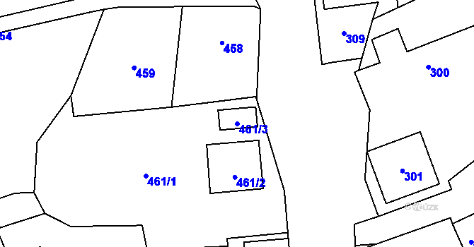 Parcela st. 461/3 v KÚ Studénka nad Odrou, Katastrální mapa