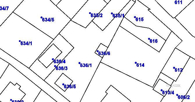 Parcela st. 636/6 v KÚ Studénka nad Odrou, Katastrální mapa