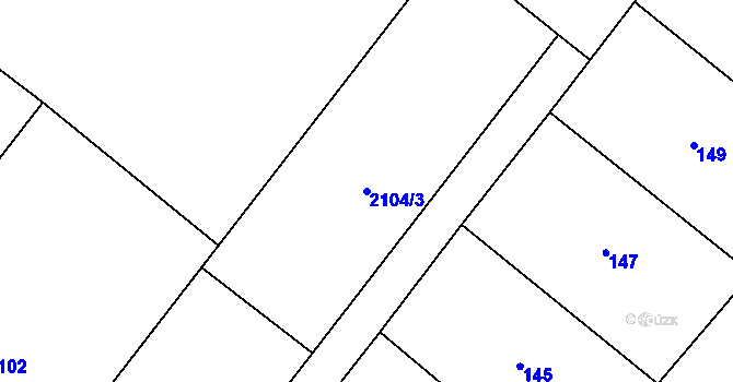 Parcela st. 2104/3 v KÚ Studénka nad Odrou, Katastrální mapa