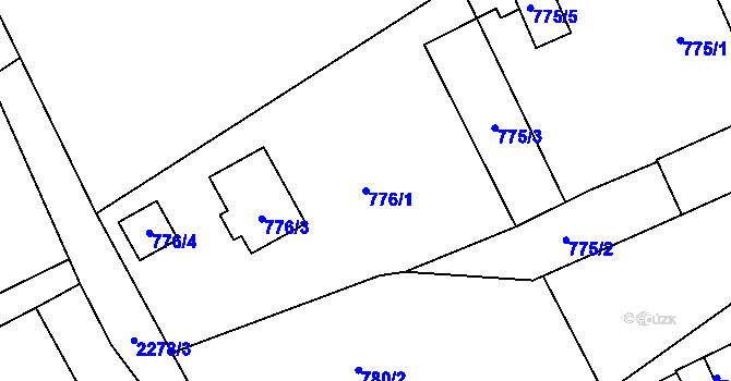 Parcela st. 776/1 v KÚ Butovice, Katastrální mapa
