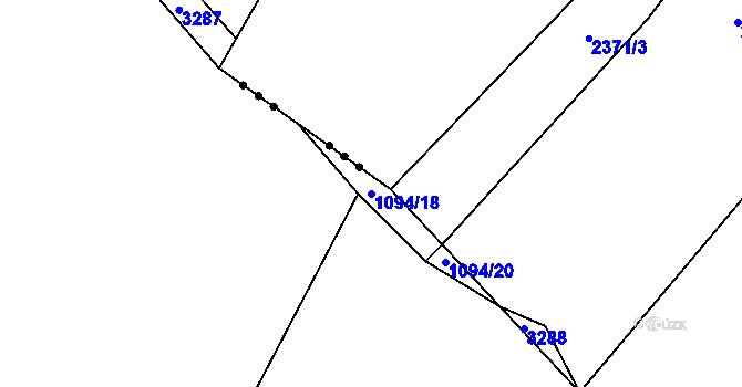Parcela st. 1094/18 v KÚ Studnice u Hlinska, Katastrální mapa