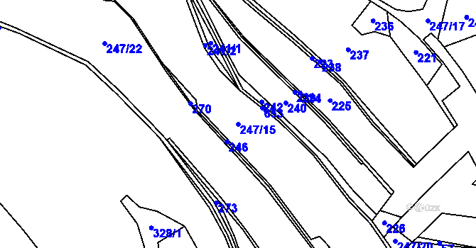 Parcela st. 247/15 v KÚ Studnice u Telče, Katastrální mapa
