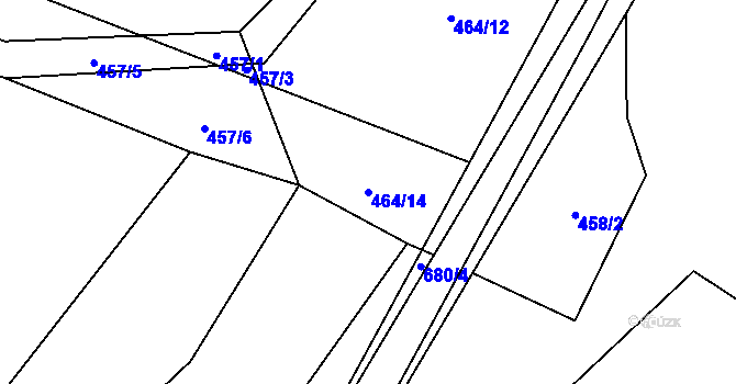 Parcela st. 464/14 v KÚ Studnice u Telče, Katastrální mapa