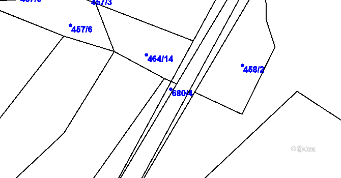 Parcela st. 680/4 v KÚ Studnice u Telče, Katastrální mapa
