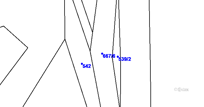 Parcela st. 667/6 v KÚ Studnice u Telče, Katastrální mapa