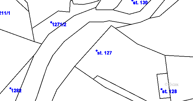 Parcela st. 127 v KÚ Stupava, Katastrální mapa