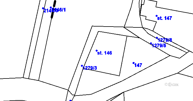 Parcela st. 146 v KÚ Stupava, Katastrální mapa