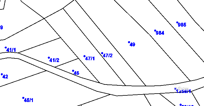 Parcela st. 47/2 v KÚ Stupava, Katastrální mapa