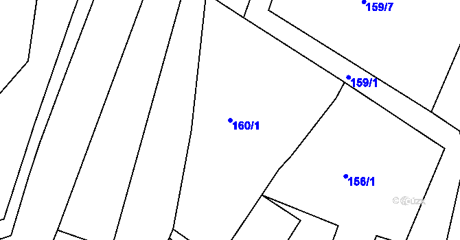 Parcela st. 160/1 v KÚ Stupava, Katastrální mapa