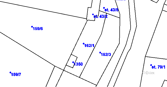 Parcela st. 162/1 v KÚ Stupava, Katastrální mapa