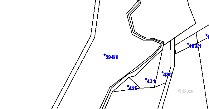 Parcela st. 394/1 v KÚ Stupava, Katastrální mapa