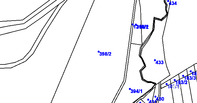 Parcela st. 398/2 v KÚ Stupava, Katastrální mapa