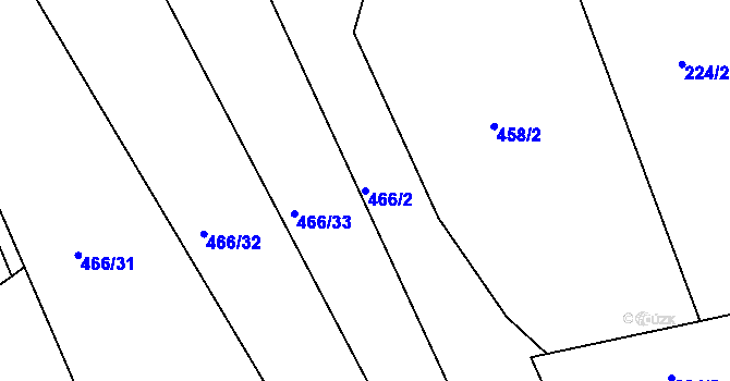 Parcela st. 466/2 v KÚ Stupava, Katastrální mapa