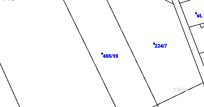 Parcela st. 466/19 v KÚ Stupava, Katastrální mapa