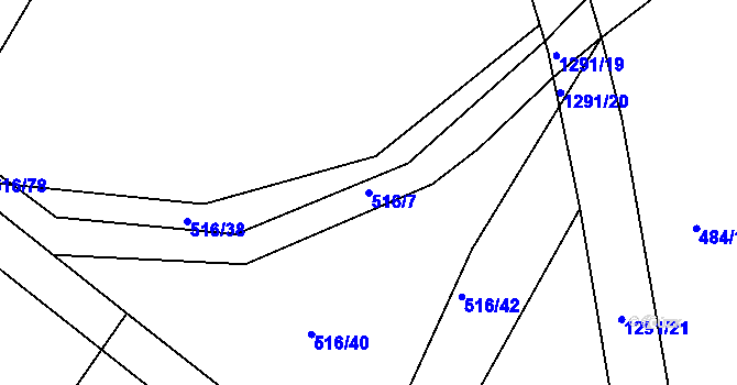 Parcela st. 516/7 v KÚ Stupava, Katastrální mapa