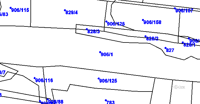 Parcela st. 906/1 v KÚ Stupava, Katastrální mapa