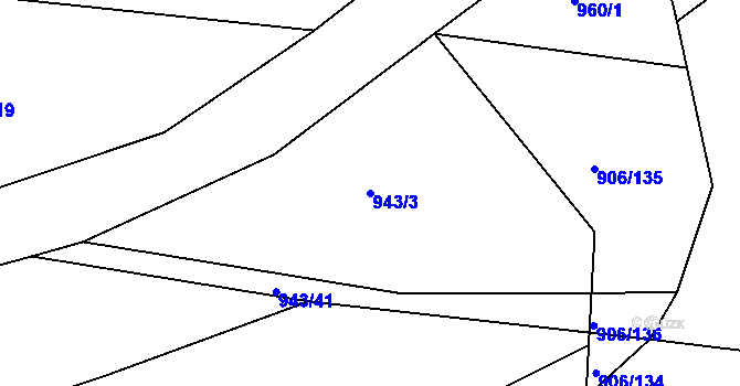 Parcela st. 943/3 v KÚ Stupava, Katastrální mapa
