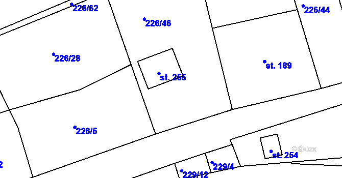 Parcela st. 226/47 v KÚ Stupava, Katastrální mapa