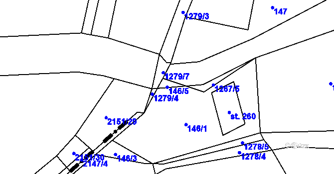 Parcela st. 146/5 v KÚ Stupava, Katastrální mapa