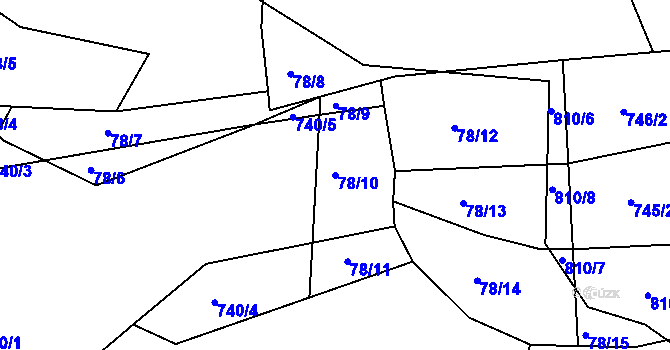 Parcela st. 78/10 v KÚ Stupava, Katastrální mapa