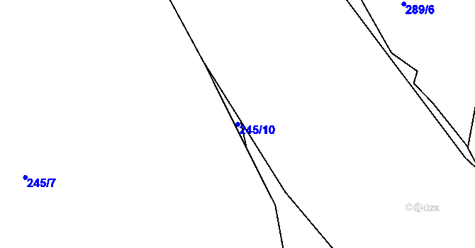 Parcela st. 245/10 v KÚ Stupava, Katastrální mapa