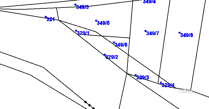 Parcela st. 329/2 v KÚ Stupava, Katastrální mapa