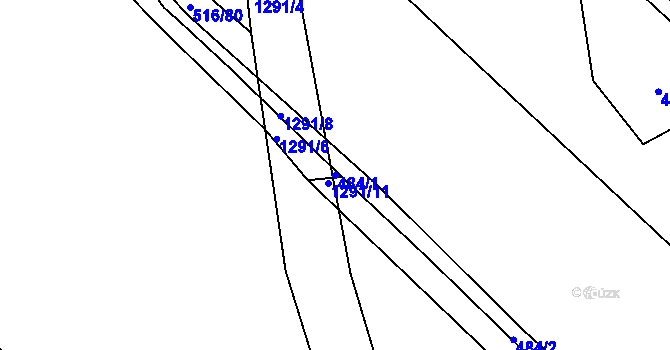 Parcela st. 484/1 v KÚ Stupava, Katastrální mapa