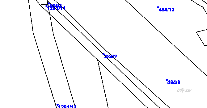 Parcela st. 484/2 v KÚ Stupava, Katastrální mapa