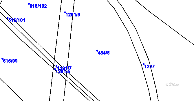 Parcela st. 484/5 v KÚ Stupava, Katastrální mapa