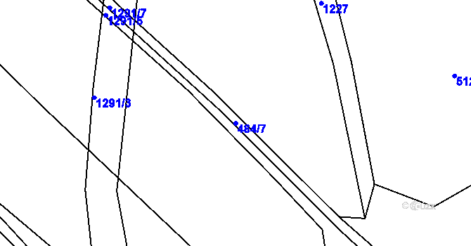 Parcela st. 484/7 v KÚ Stupava, Katastrální mapa