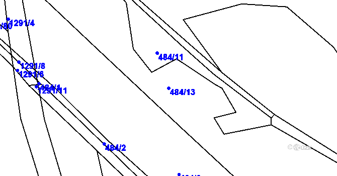Parcela st. 484/13 v KÚ Stupava, Katastrální mapa