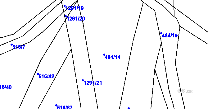 Parcela st. 484/14 v KÚ Stupava, Katastrální mapa
