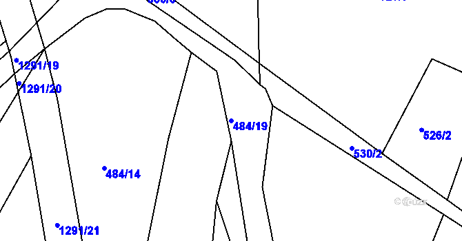 Parcela st. 484/19 v KÚ Stupava, Katastrální mapa