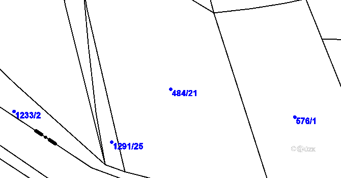 Parcela st. 484/21 v KÚ Stupava, Katastrální mapa
