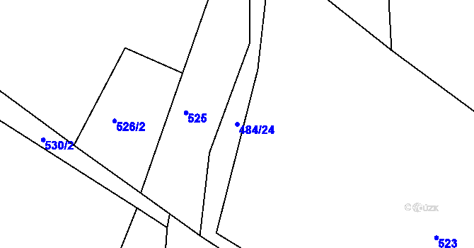 Parcela st. 484/24 v KÚ Stupava, Katastrální mapa
