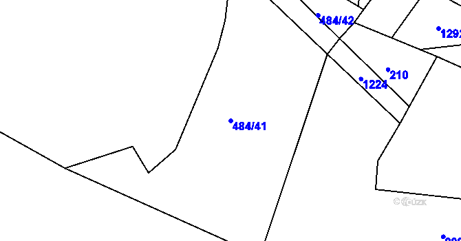 Parcela st. 484/41 v KÚ Stupava, Katastrální mapa
