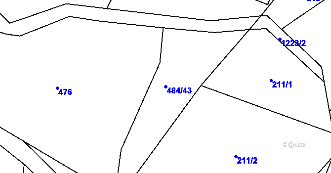 Parcela st. 484/43 v KÚ Stupava, Katastrální mapa